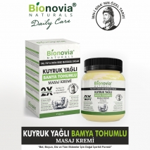 Bionovia Kuyruk Ya�l� Bamya Tohumlu Do�al A�r� Kesici Merhem 300 Ml